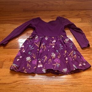 Tea Collection Violet Dress with Floral Design